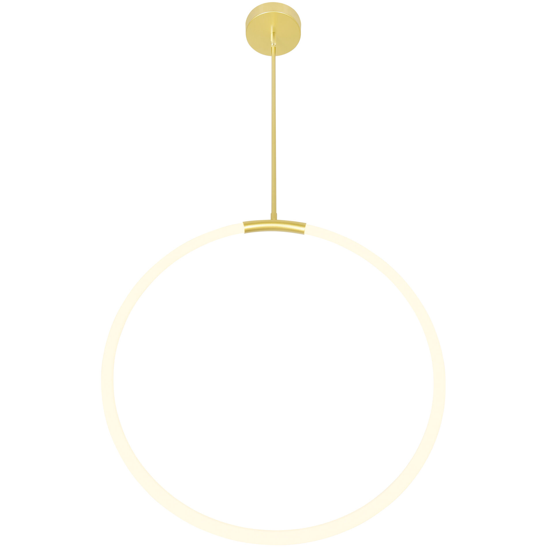 Hoops LED 5 inch Satin Gold Chandelier Ceiling Light