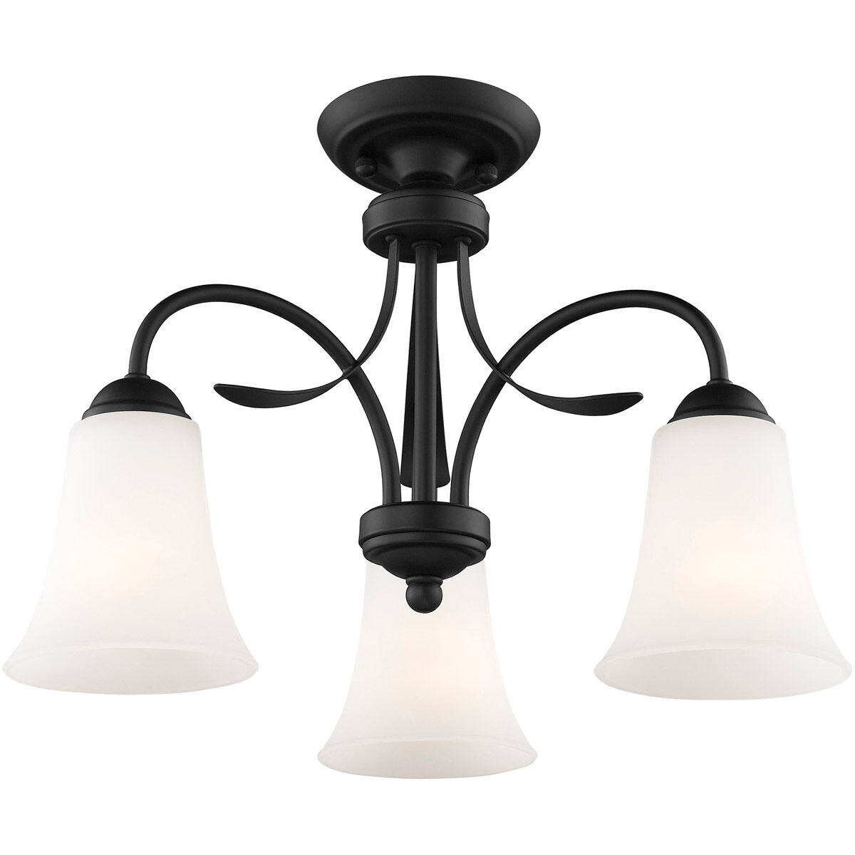Ridgedale 3 Light 18 inch Black Convertible Dinette Chandelier/Ceiling Mount Ceiling Light