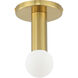 Adams 1 Light 4.75 inch Aged Brass Flush Mount Ceiling Light