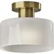 Rhodes 9 inch Antique Brass Flush Mount Ceiling Light