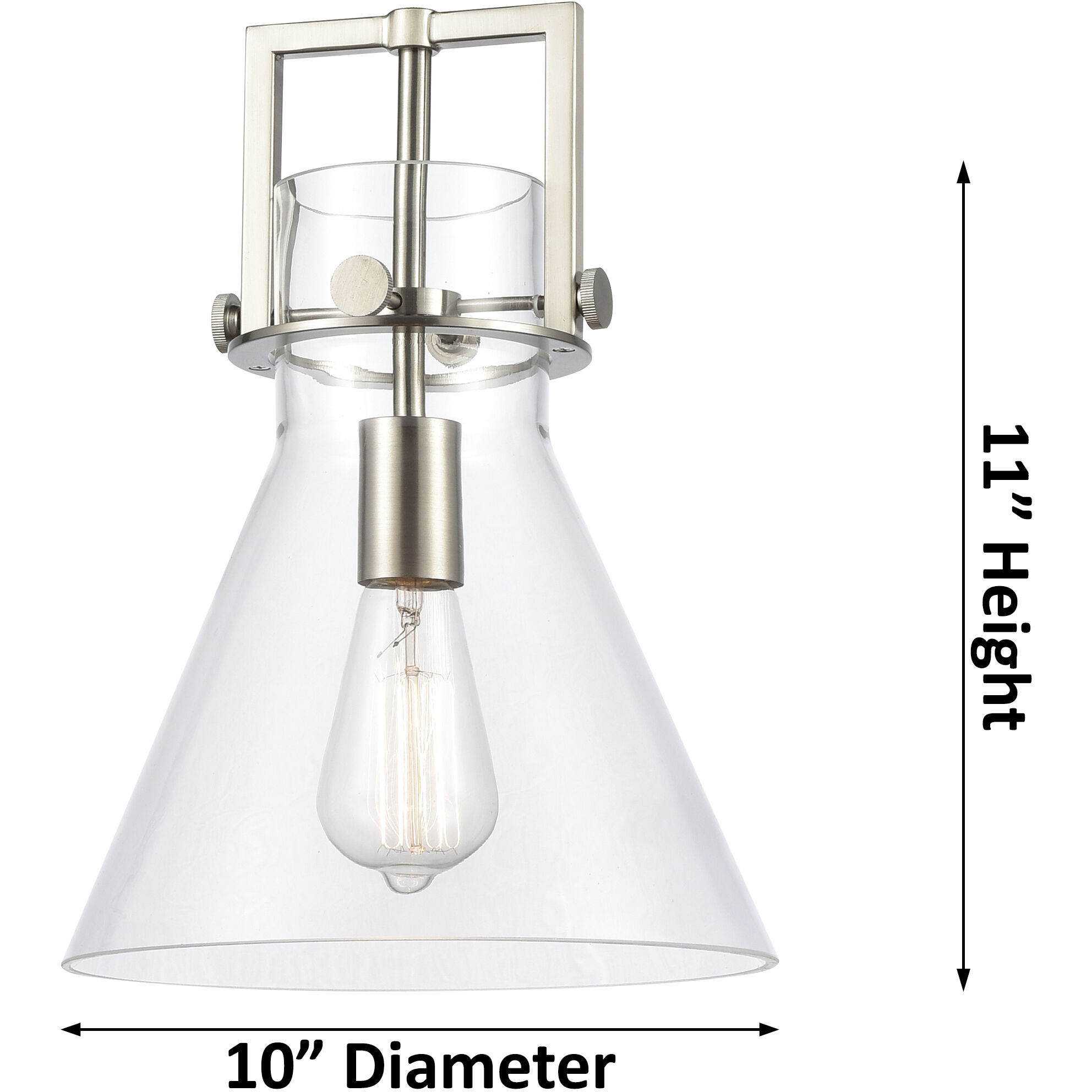 Downtown Urban Newton Cone 1 Light 10 inch Polished Nickel Pendant Ceiling Light in Matte White