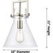 Downtown Urban Newton Cone 1 Light 10 inch Brushed Brass Pendant Ceiling Light in Plated Smoke
