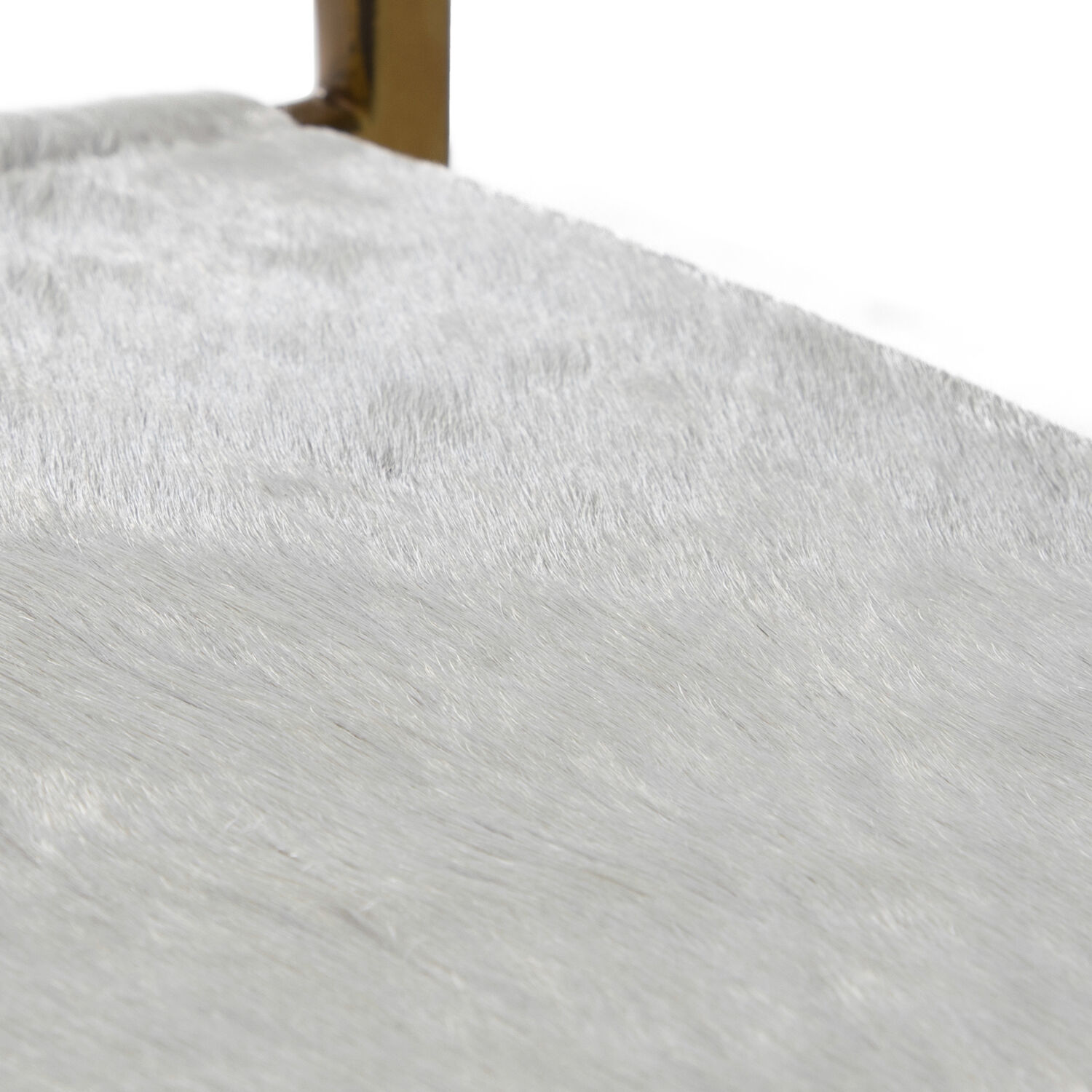 Landon Antique Aged Brass / Natural Ivory Hide Dining Chair