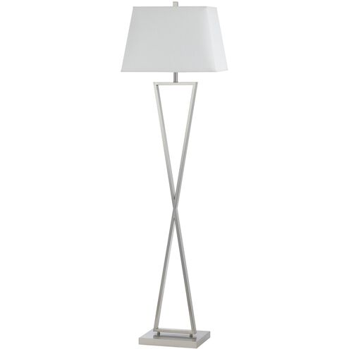 Signature 60 inch 100 watt Brushed Steel Floor Lamp Portable Light