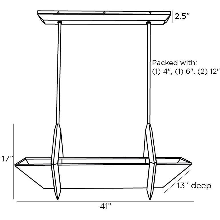 Saginaw 4 Light 41 inch White Chandelier Ceiling Light