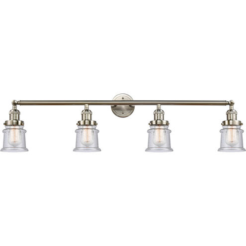 Franklin Restoration Small Canton LED 42 inch Brushed Satin Nickel Bath Vanity Light Wall Light in Seedy Glass, Franklin Restoration