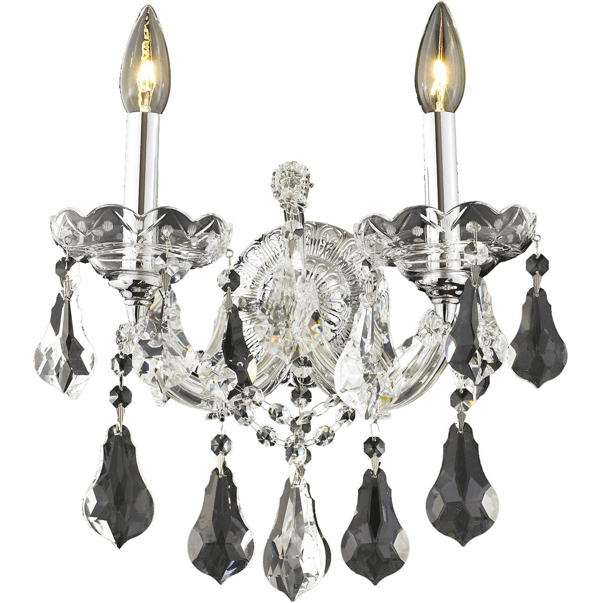 Maria Theresa 2 Light 12 inch Chrome Wall Sconce Wall Light in Clear, Royal Cut