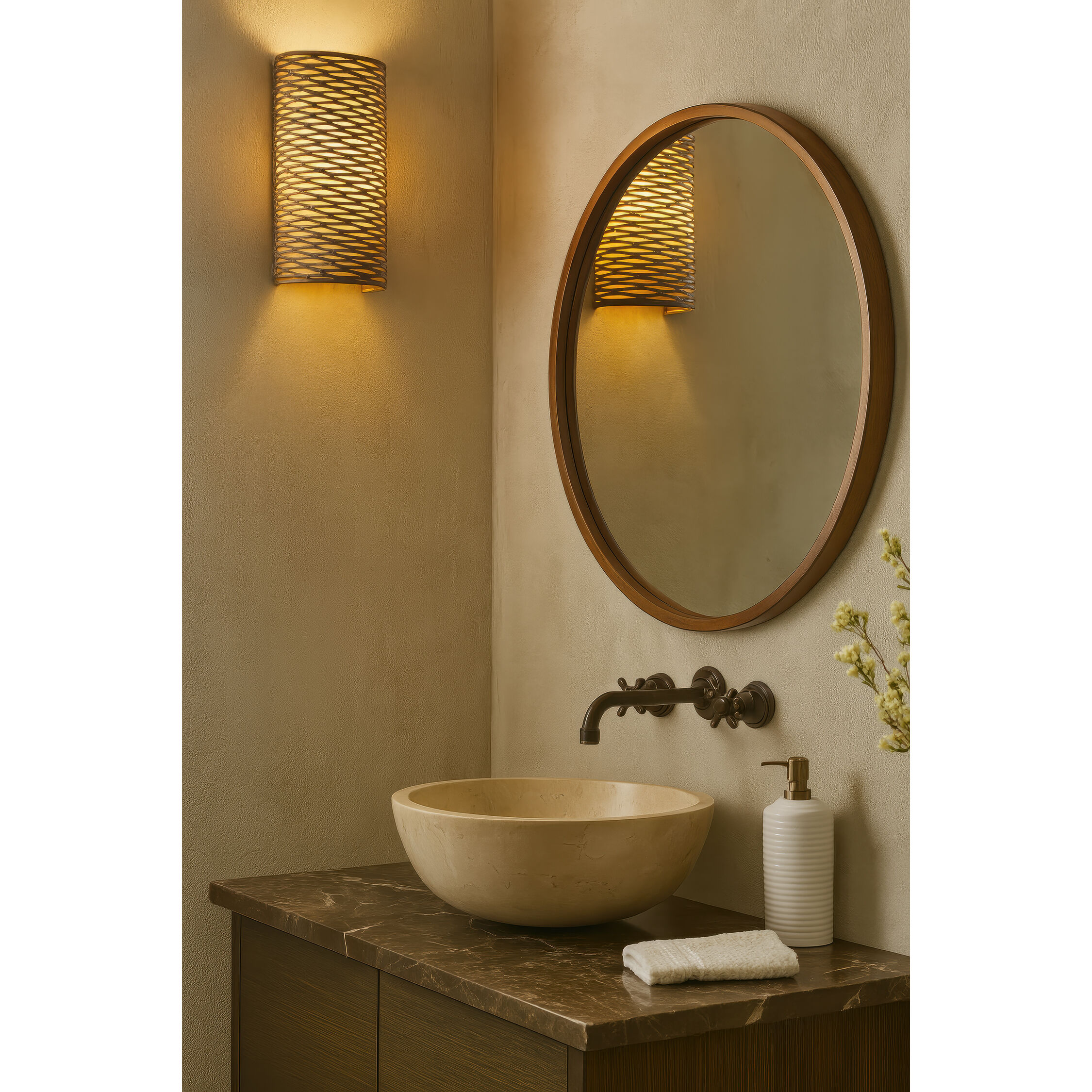 Flow 1 Light 6.63 inch Hammered Ore Wall Sconce Wall Light