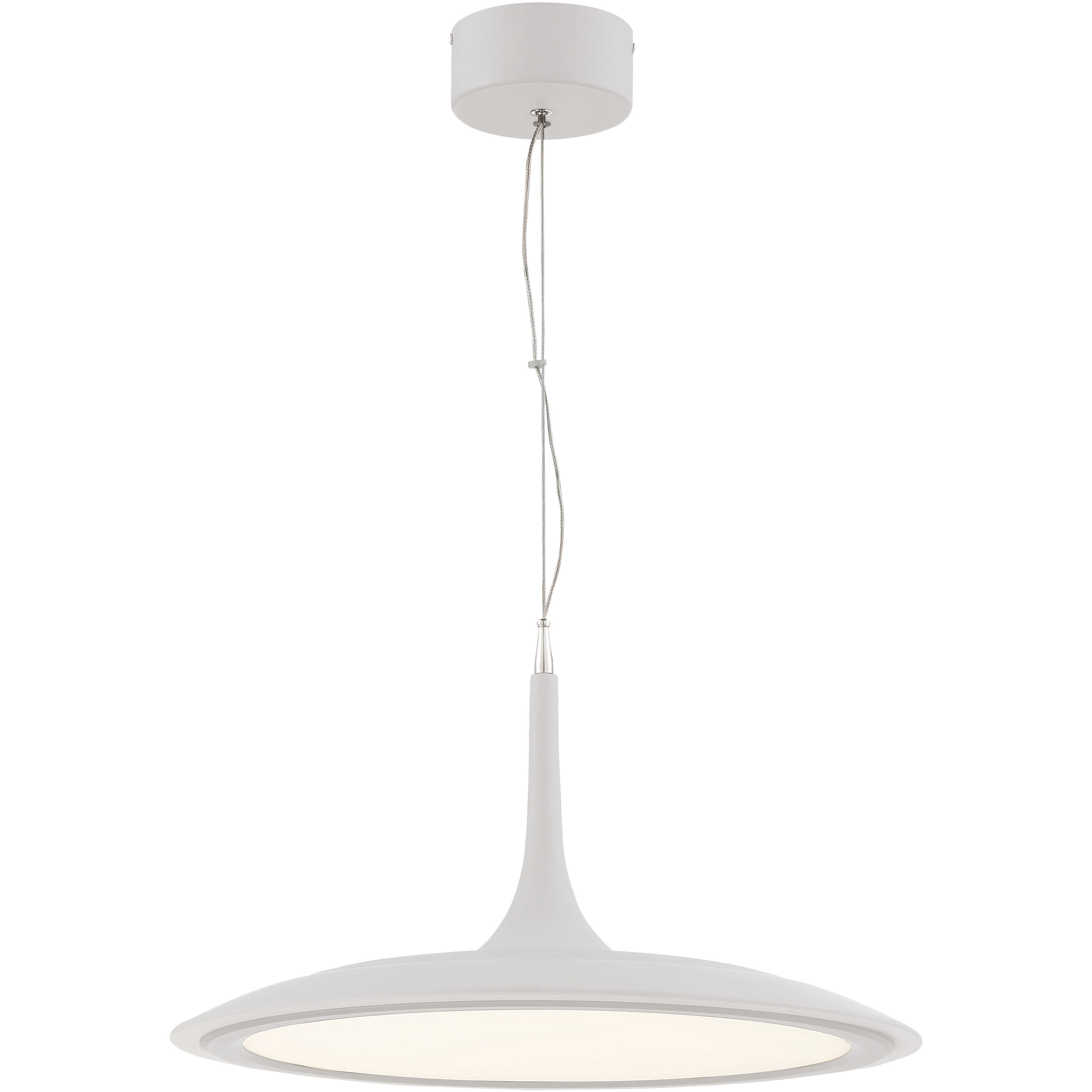 Hover LED 19 inch Matte White Pendant Ceiling Light