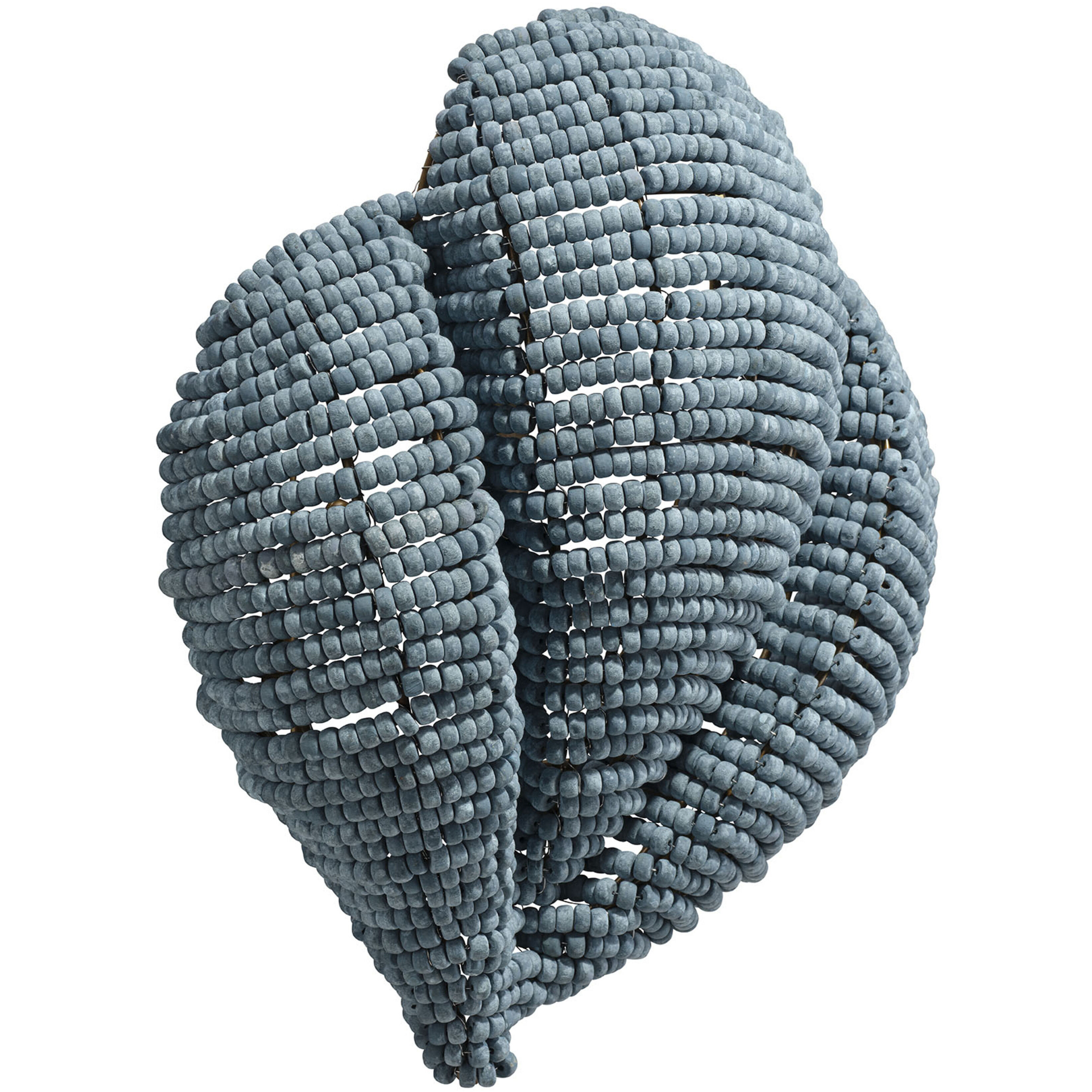 Anguilla LED 14.5 inch Blue Wood Beads Wall Sconce Wall Light, Inline