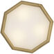 Facet 3 Light 17.5 inch Heritage Brass Flush Mount Ceiling Light