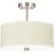 Dayna Shade Pendants 2 Light 14 inch Brushed Nickel Semi-Flush Mount Ceiling Light