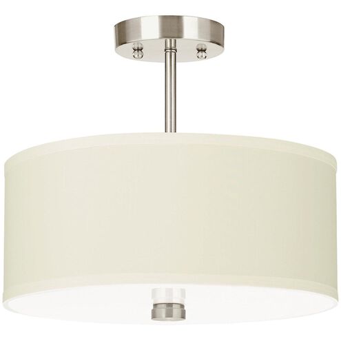 Dayna Shade Pendants 2 Light 14 inch Brushed Nickel Semi-Flush Mount Ceiling Light