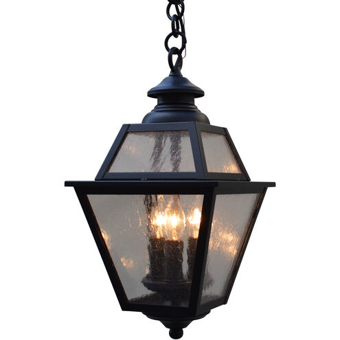 Inverness 3 Light 8 inch Rustic Brown Pendant Ceiling Light in Rain Mist