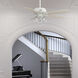 Dondra 60 inch Matte White with Light Oak/Fresh White Blades Ceiling Fan