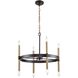 Notre Dame 6 Light 24 inch Oil Rubbed Bronze and Gold Chandelier Ceiling Light
