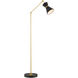Avignon 62 inch 7 watt Polished Brass/Oil Rubbed Bronze/Black Floor Lamp Portable Light, Suzanne Duin Collection