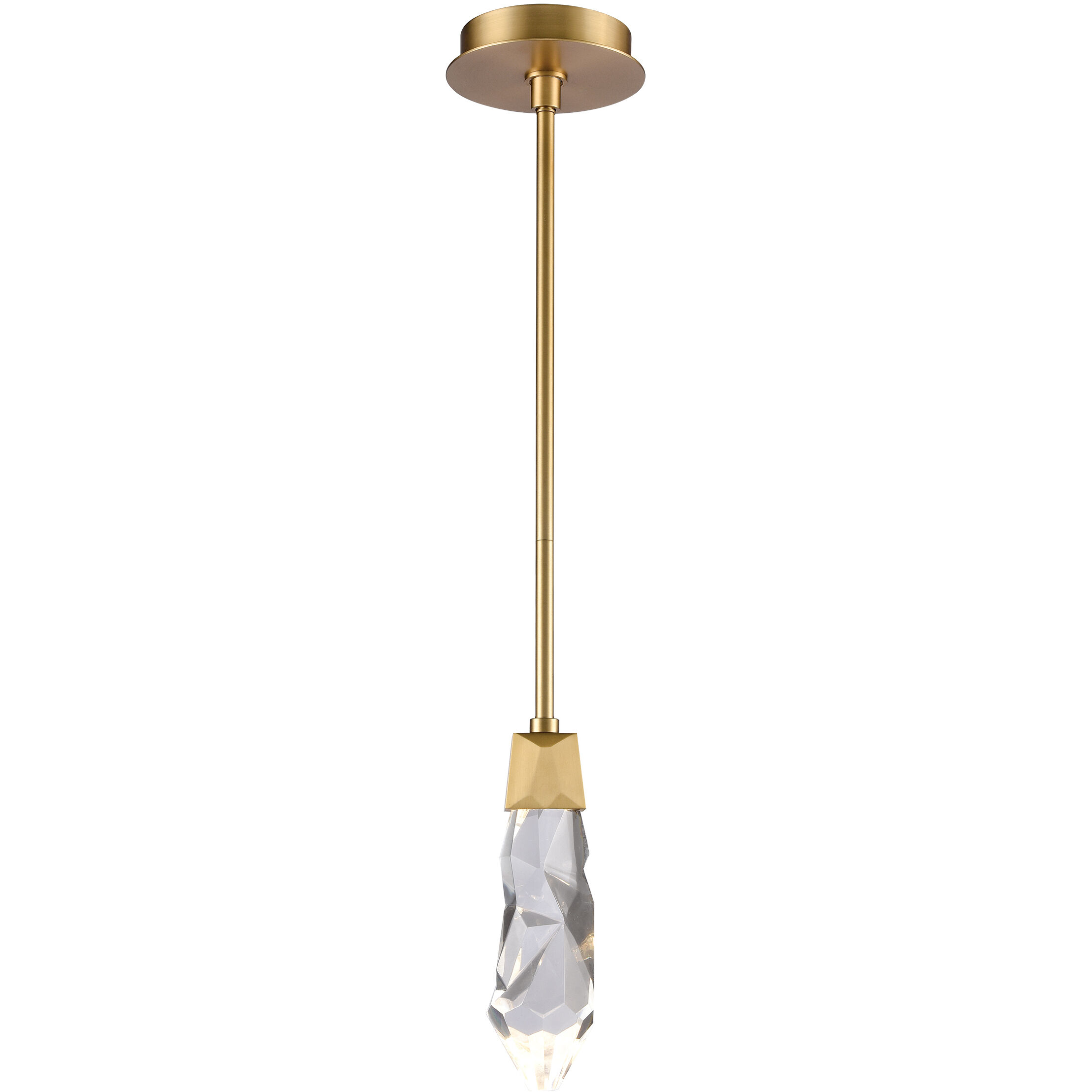 Angelus 1 Light 5.5 inch Aged Brass Mini Pendant Ceiling Light