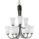 Logan 9 Light 28.5 inch Oil Rubbed Bronze Multi-Tier Chandelier Ceiling Light