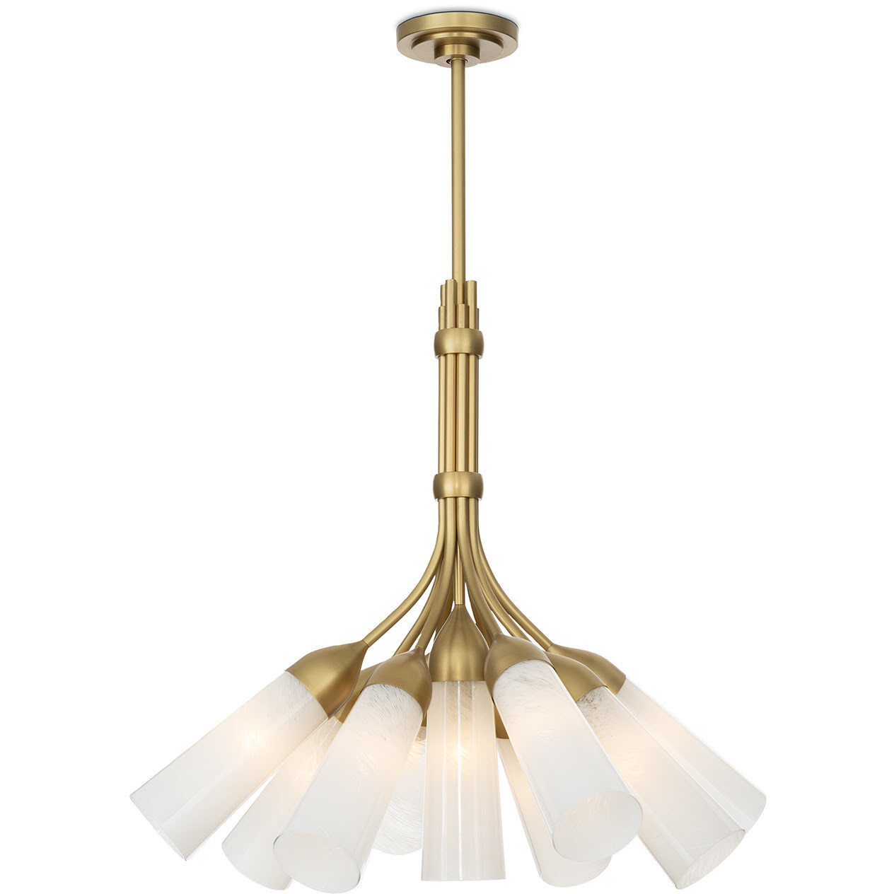 Mousseaux 9 Light 28.75 inch Natural Brass Chandelier Ceiling Light