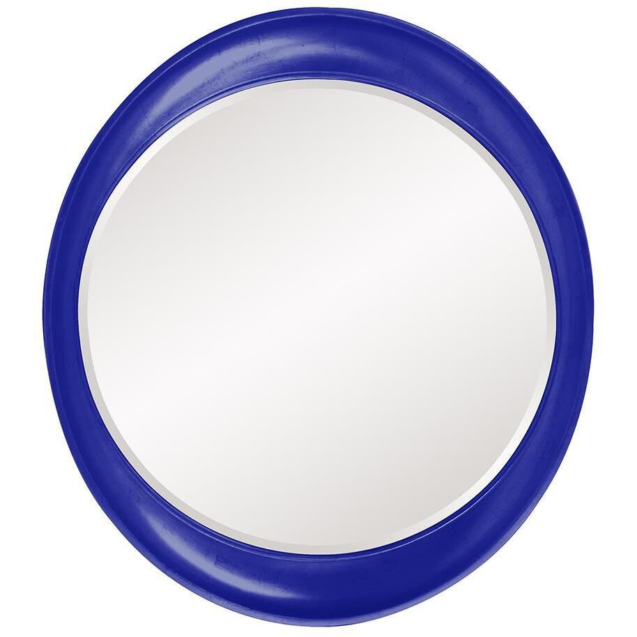 Ellipse 39 X 35 inch Glossy Royal Blue Wall Mirror