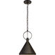 Suzanne Kasler Limoges 1 Light 14.25 inch Natural Rusted Iron Pendant Ceiling Light in Aged Iron, Medium