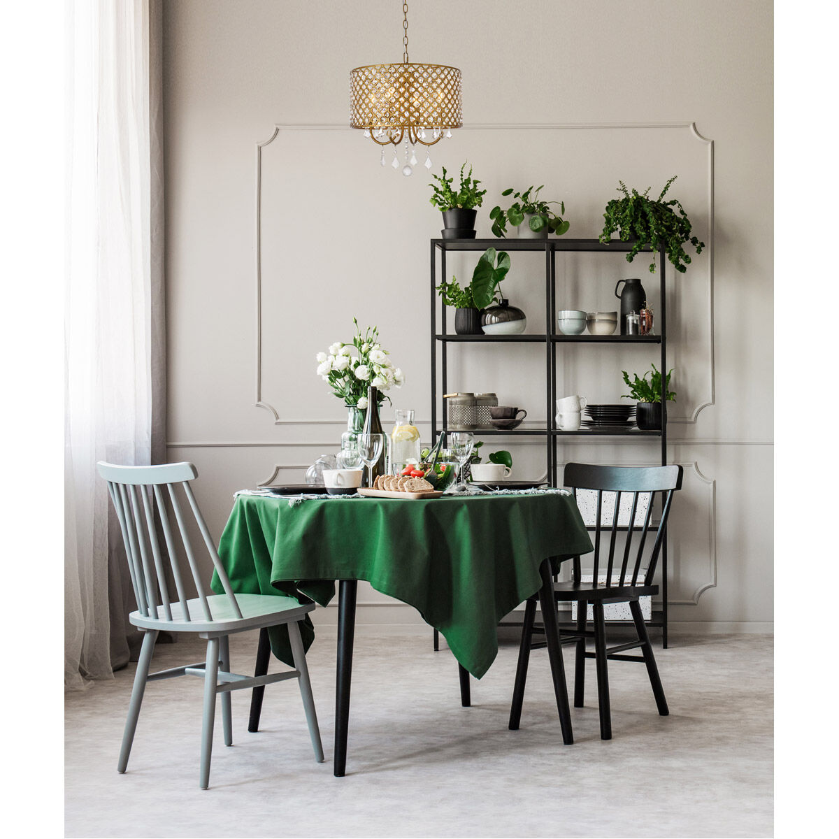 Axl 6 Light 24 inch Black and Brass Pendant Ceiling Light