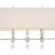 Paxton 8 Light 38 inch Polished Nickel Linear Chandelier Ceiling Light