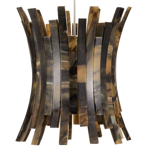 Alsop 15 Light 52 inch Brown and Black with Silver Multi-Drop Pendant Ceiling Light