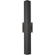 Troy 2 Light 24 inch Black Outdoor Wall Sconce