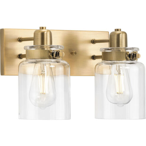 Calhoun 2 Light 13 inch Vintage Brass Bath Vanity Wall Light