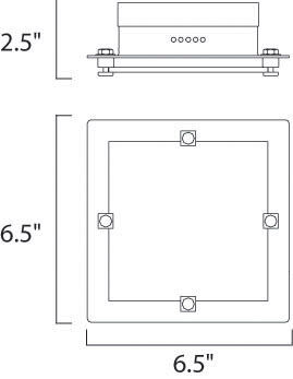 Piccolo LED LED 6.5 inch Satin Nickel Flush Mount Ceiling Light