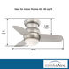 Spacesaver 26 inch Brushed Steel with Silver Blades Ceiling Fan