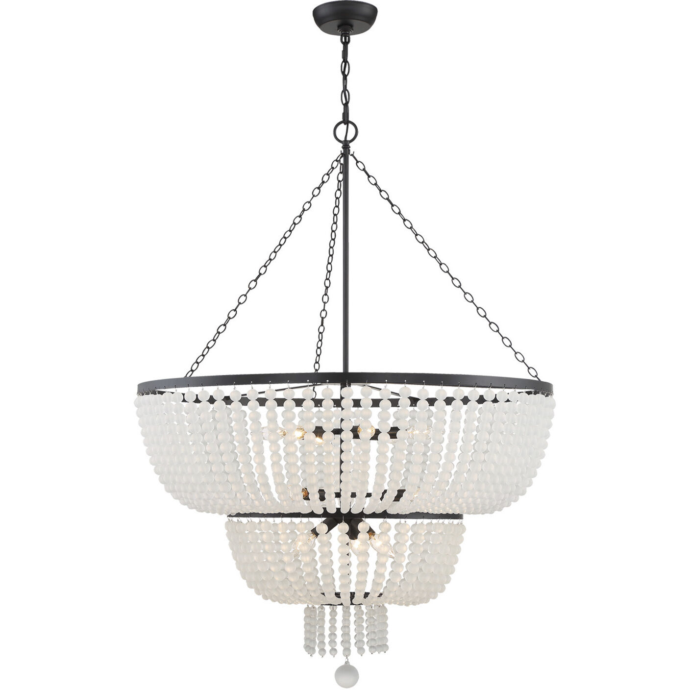 Rylee 12 Light 32 inch Matte Black Chandelier Ceiling Light