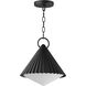 Odette 1 Light 12 inch Black Outdoor Pendant