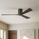 Atlas Irene-3H 60 inch Matte Black with Walnut Tone Blades Flush Mount Paddle Fan
