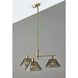 Zoe 3 Light 25.5 inch Antique Brass Chandelier Ceiling Light