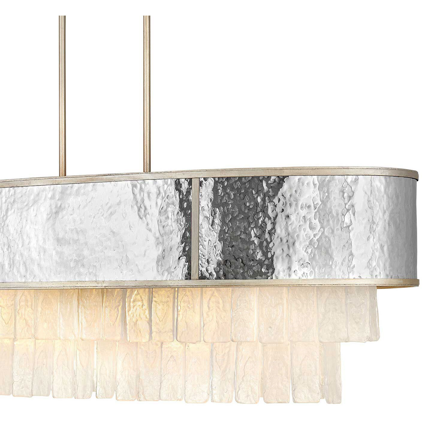 Reverie LED 43.25 inch Champagne Gold Chandelier Ceiling Light, Linear & Oval