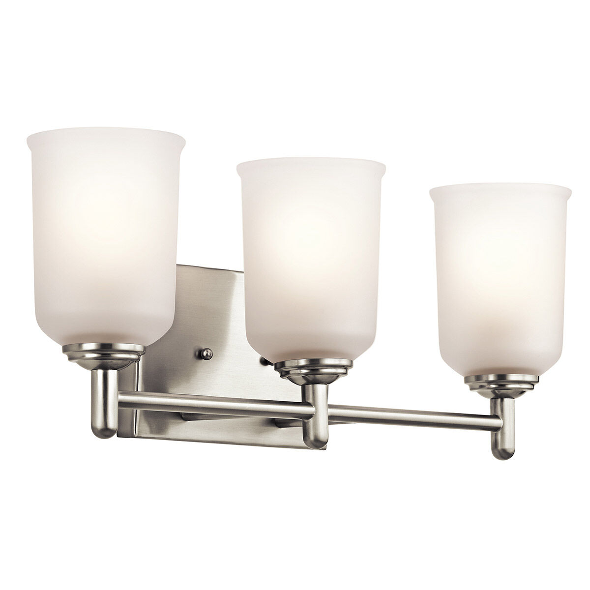 Shailene 3 Light 21 inch Brushed Nickel Wall Mt Bath 3 Arm Wall Light