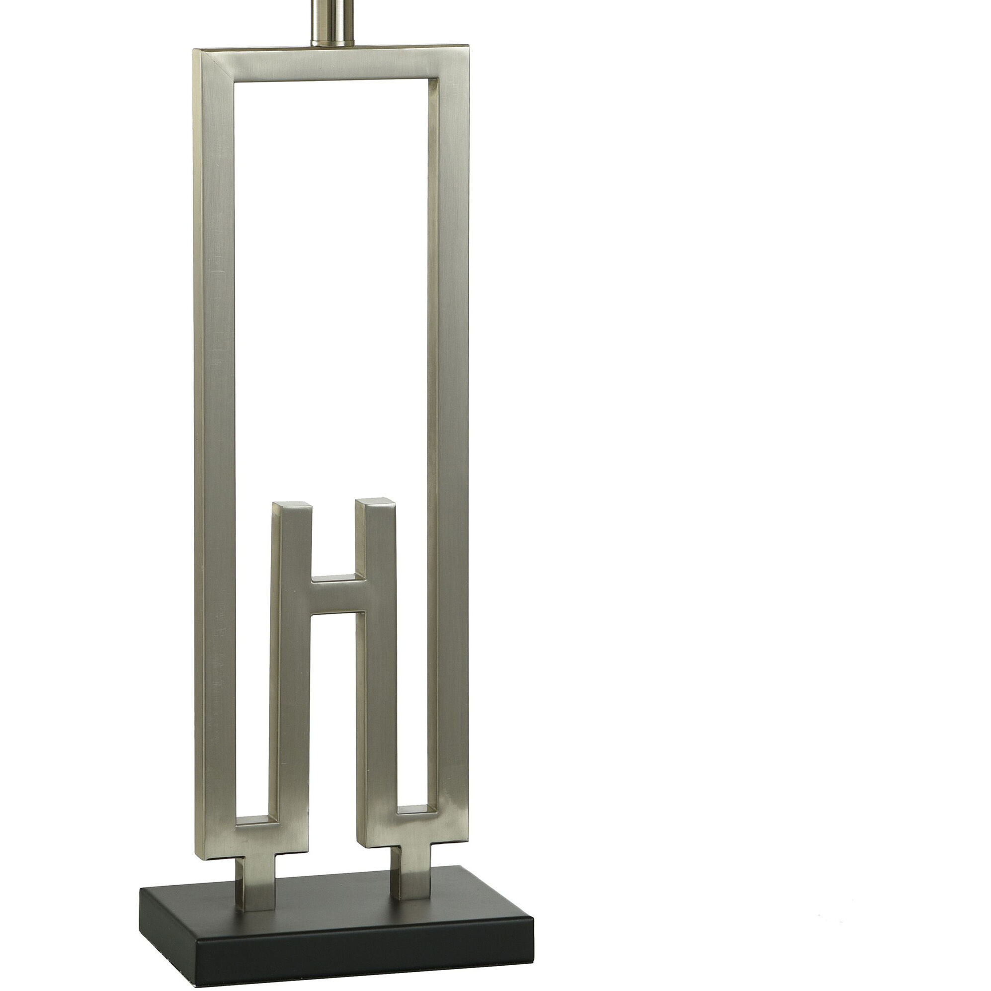 Cameron 35.25 inch 100 watt Brushed Nickel and Black Table Lamp