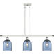 Ballston Bella 3 Light 36 inch White Polished Chrome Stem Hung Island Light Ceiling Light