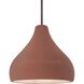 Radiance 1 Light 11.5 inch Canyon Clay and Brushed Nickel Pendant Ceiling Light