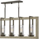 Open Air Riverwood 5 Light 42 inch Warm Bronze with Warm Ash Outdoor Linear Hanging Light