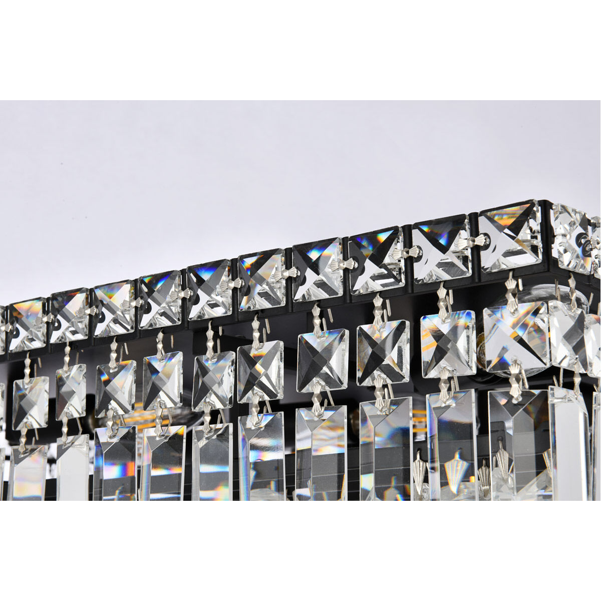 Maxime 13 Light 24 inch Black and Clear Flush Mount Ceiling Light in Royal Cut