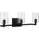 Fullton 3 Light 24.63 inch Midnight Black Bath Vanity Wall Light