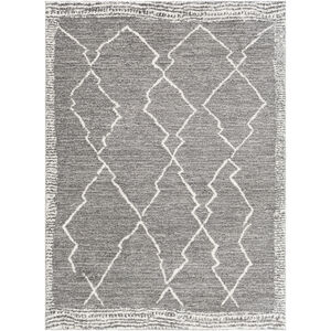 Andorra 108.27 X 78.74 inch Charcoal/Off-White/Gray Machine Woven Rug in 6.5 x 9