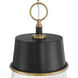 Stamford 1 Light 13 inch Legacy Brass and Dark Matte Black Pendant Ceiling Light