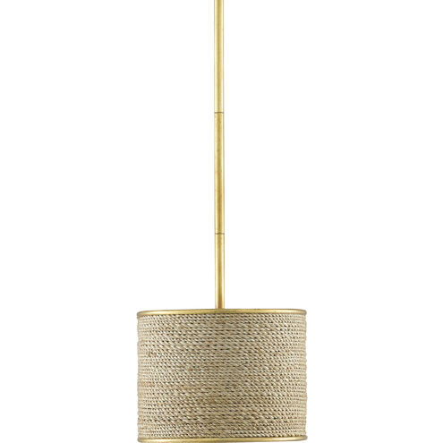 Tenby 4 Light 42 inch Contemporary Gold Leaf/Abaca Rope Chandelier Ceiling Light