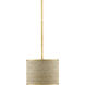 Tenby 4 Light 42 inch Contemporary Gold Leaf/Abaca Rope Chandelier Ceiling Light