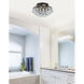 Corona 4 Light 14 inch Black and Clear Flush Mount Ceiling Light